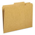 Smead Guide Height Reinforced Heavyweight Kraft File Folder, 2/5-Cut Tabs: Right of Center, Letter, 0.75" Expansion, Brown, 100/Box