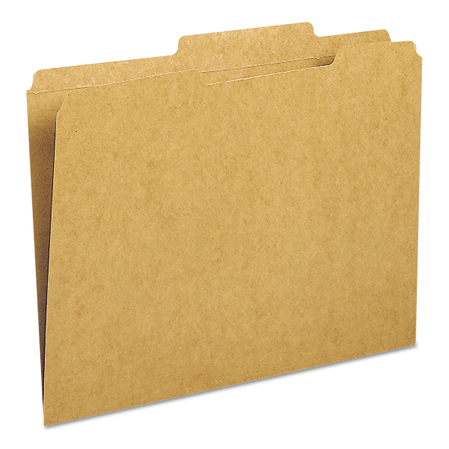 Smead Guide Height Reinforced Heavyweight Kraft File Folder, 2/5-Cut Tabs: Right of Center, Letter, 0.75" Expansion, Brown, 100/Box