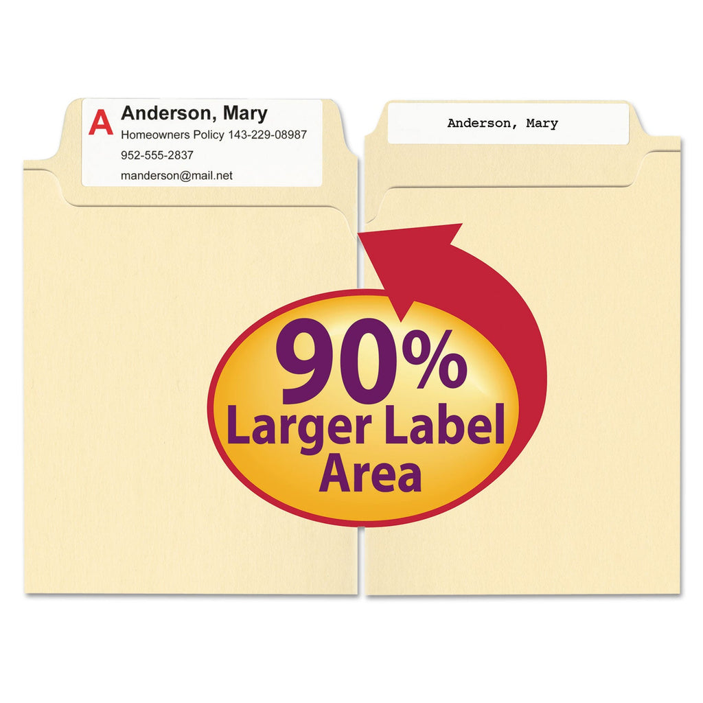 Smead SuperTab Top Tab File Folders, 1/3-Cut Tabs: Assorted, Letter Size, 0.75" Expansion, 11-pt Manila, 100/Box