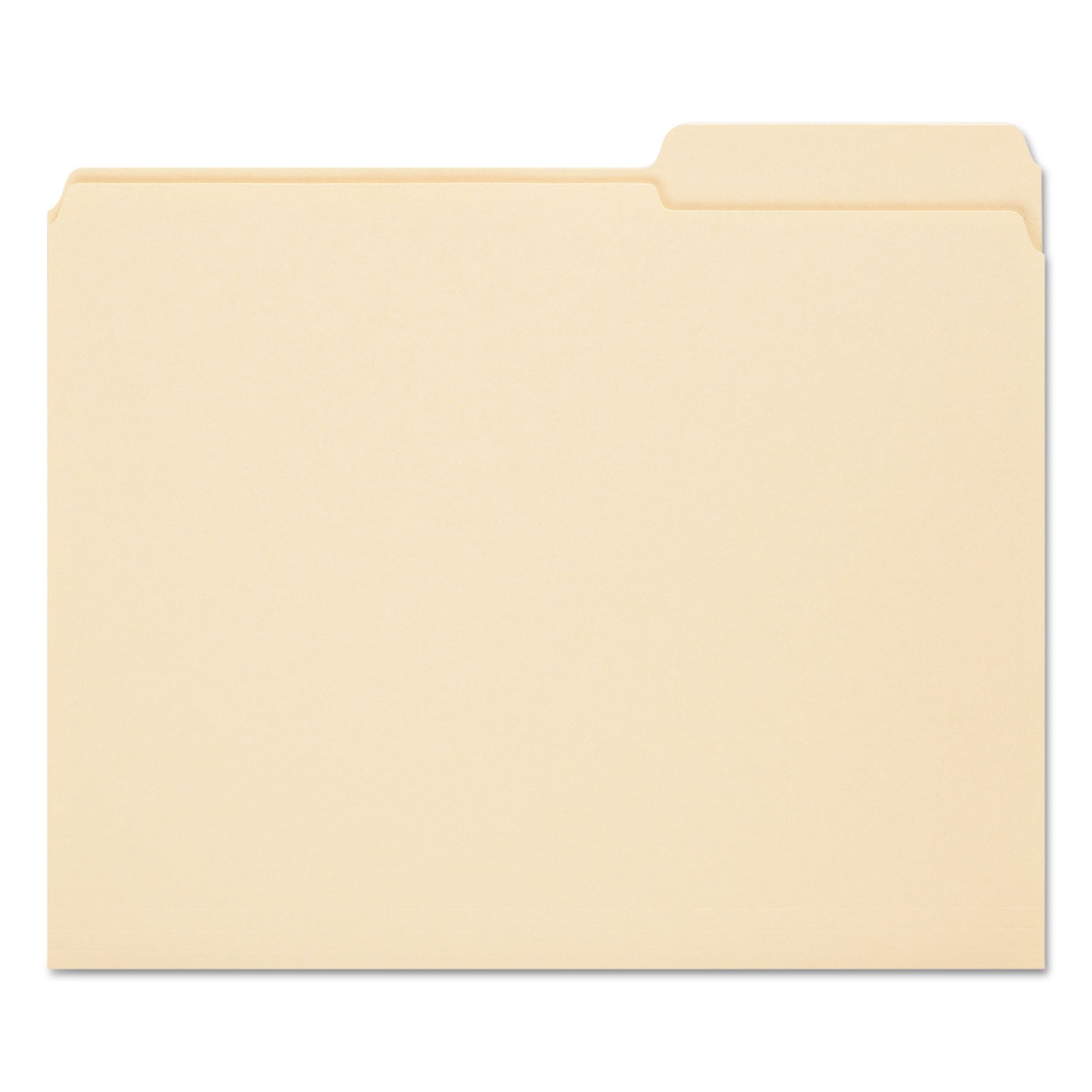 Smead Manila Guide Height Systems File Folders, 2/5-Cut Tabs: Right of Center, Letter Size, 0.75" Expansion, Manila, 100/Box