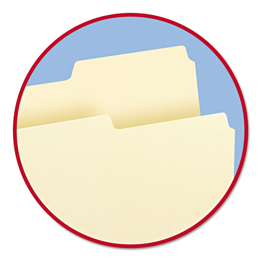 Smead Manila File Folders, 1/3-Cut Tabs: Right Position, Legal Size, 0.75" Expansion, Manila, 100/Box