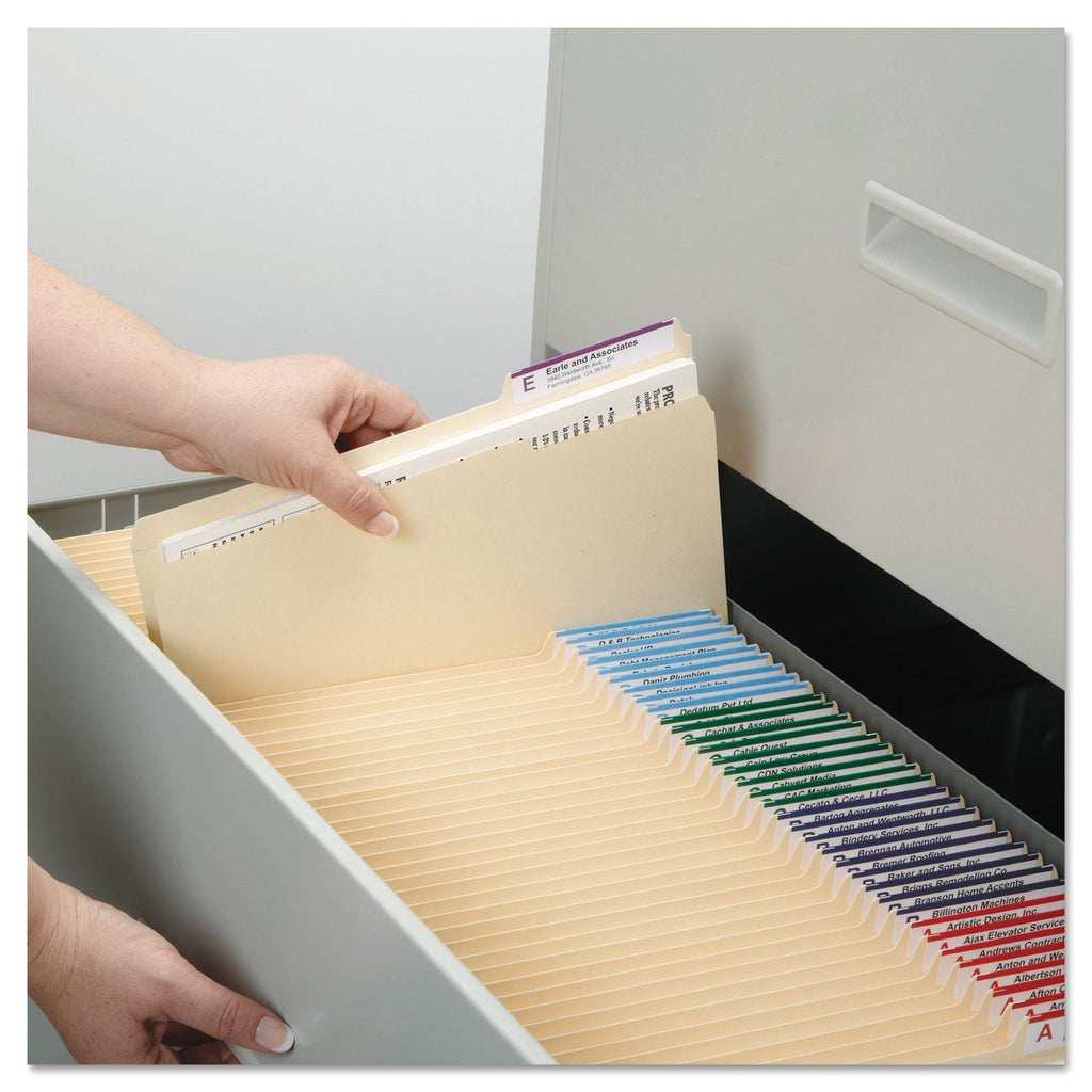 Smead Manila File Folders, 1/3-Cut Tabs: Right Position, Legal Size, 0.75" Expansion, Manila, 100/Box