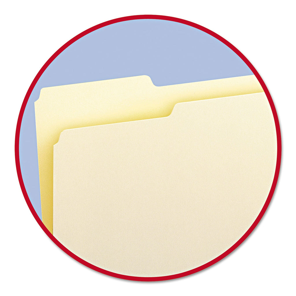 Smead Manila File Folders, 1/3-Cut Tabs: Assorted, Legal Size, 0.75" Expansion, Manila, 100/Box