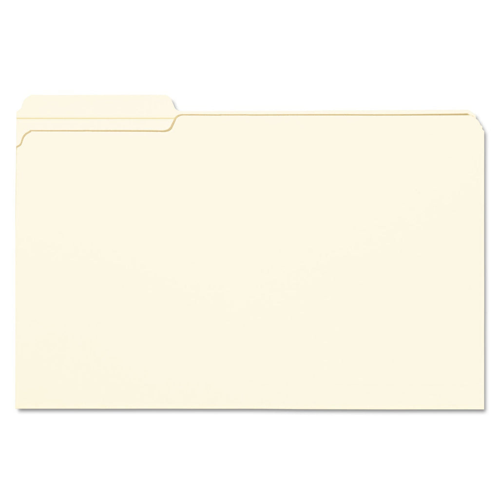 Smead Reinforced Tab Manila File Folders, 1/3-Cut Tabs: Left Position, Legal Size, 0.75" Expansion, 11-pt Manila, 100/Box