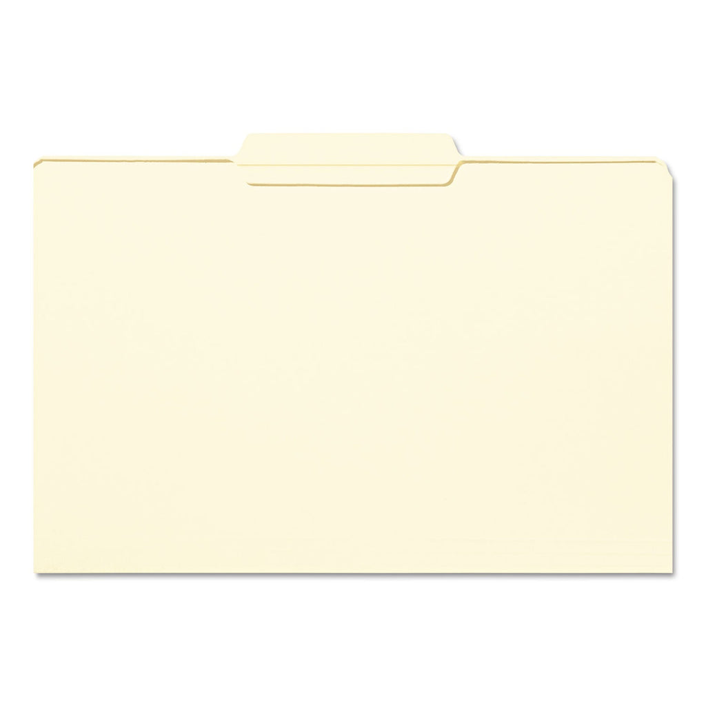 Smead Reinforced Tab Manila File Folders, 1/3-Cut Tabs: Center Position, Legal Size, 0.75" Expansion, 11-pt Manila, 100/Box