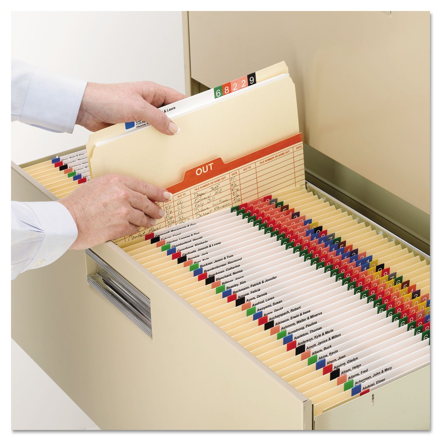 Smead Manila File Folders, Straight Tabs, Letter Size, 0.75" Expansion, Manila, 100/Box