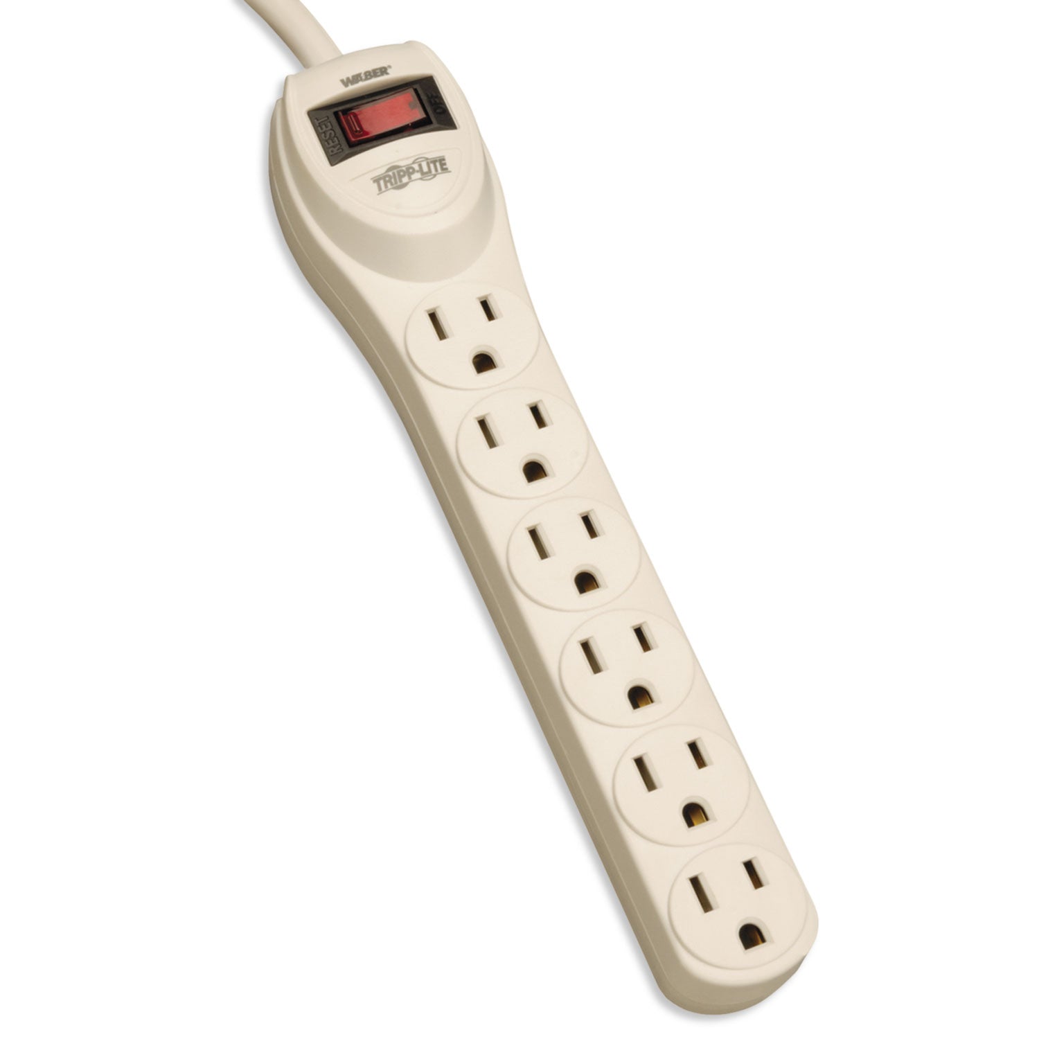 Tripp Lite Waber-by-Tripp Lite Industrial Power Strip, 6 Outlets, 4 ft Cord, Gray