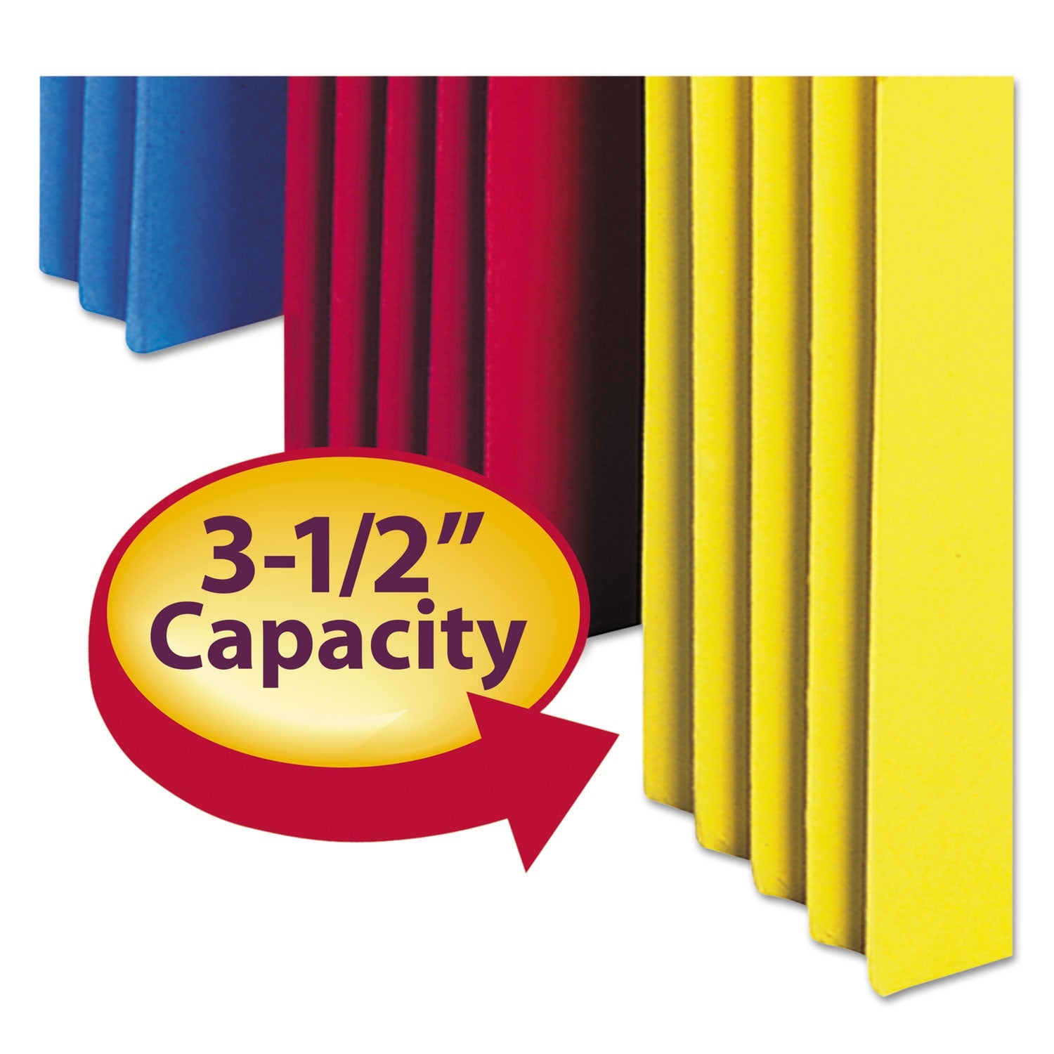 Smead Colored File Pockets, 3.5" Expansion, Legal Size, Assorted Colors, 5/Pack