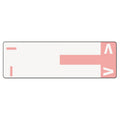 Smead AlphaZ Color-Coded First Letter Combo Alpha Labels, I/V, 1.16 x 3.63, Pink/White, 5/Sheet, 20 Sheets/Pack