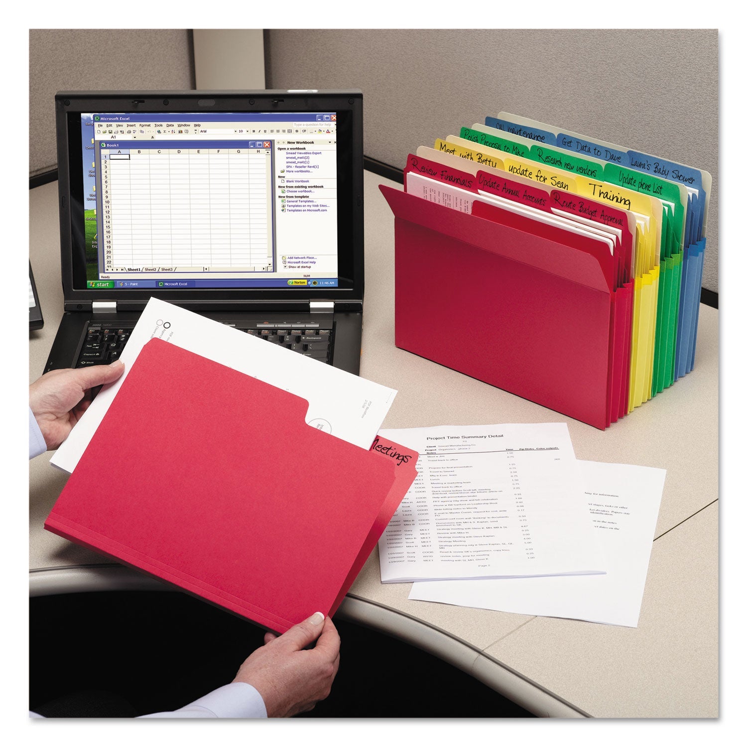 Smead Colored File Pockets, 3.5" Expansion, Legal Size, Assorted Colors, 5/Pack