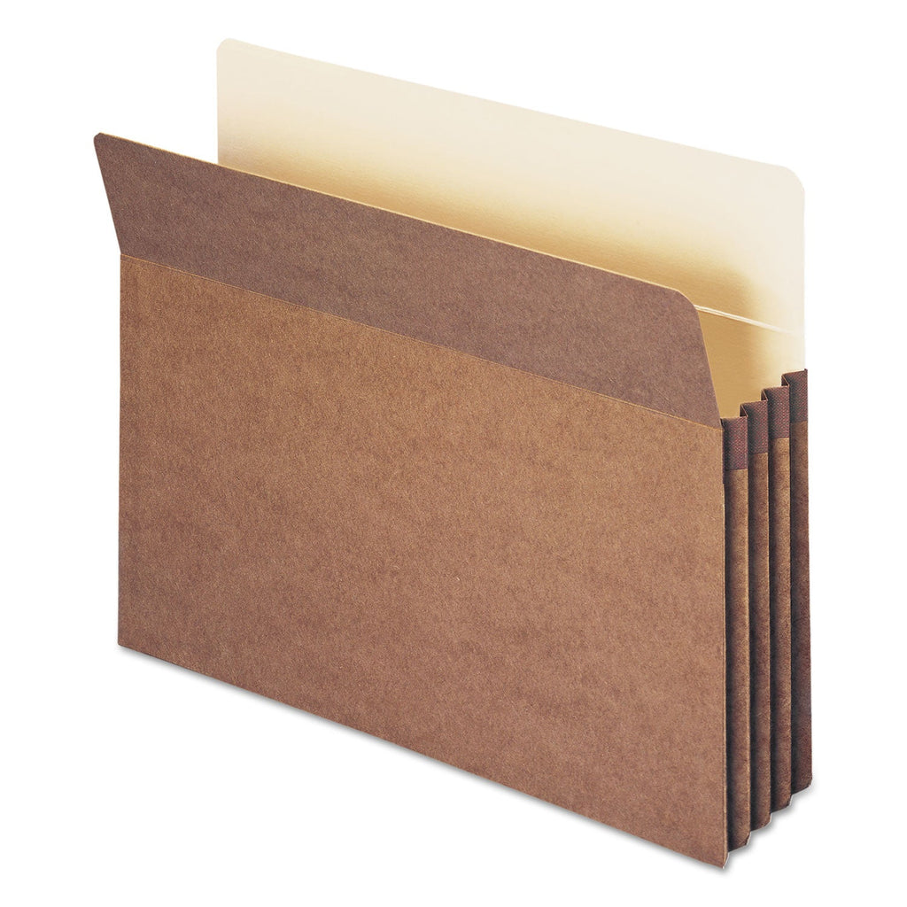 Smead Recycled Top Tab File Pockets, 3.5" Expansion, Letter Size, Redrope, 25/Box