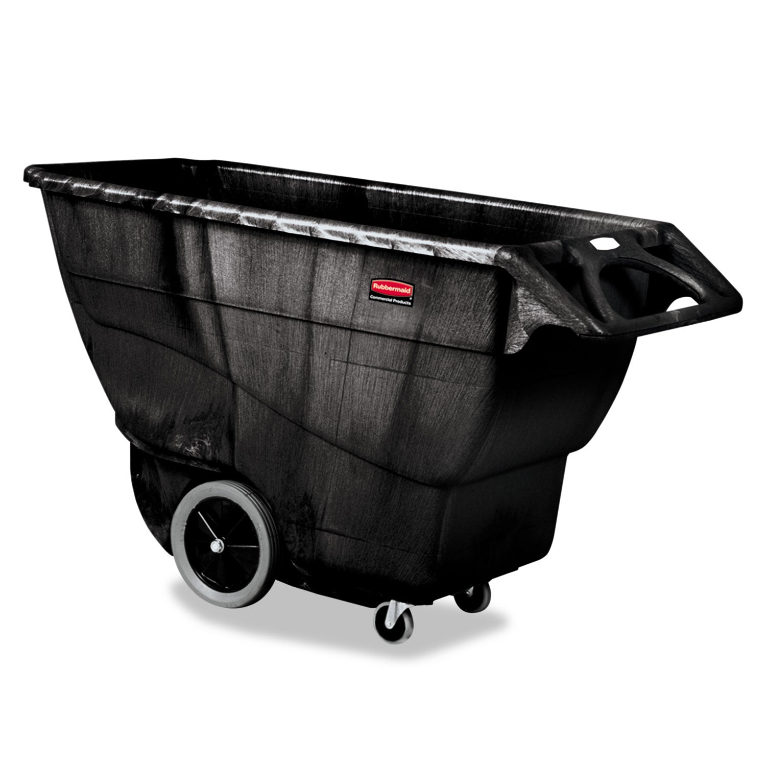 Rubbermaid Structural Foam Tilt Truck, Rectangular, 2,100 lb Capacity, Black