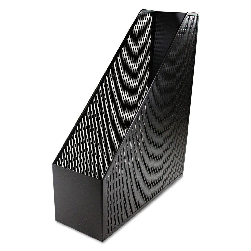 Artistic Urban Collection Punched Metal Magazine File, 3.5 x 10 x 11.5, Black