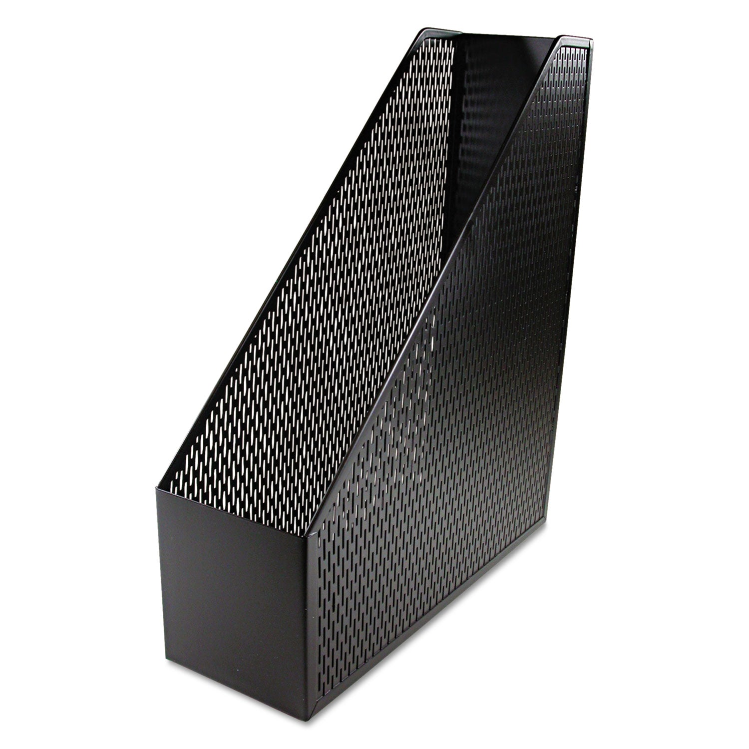 Artistic Urban Collection Punched Metal Magazine File, 3.5 x 10 x 11.5, Black