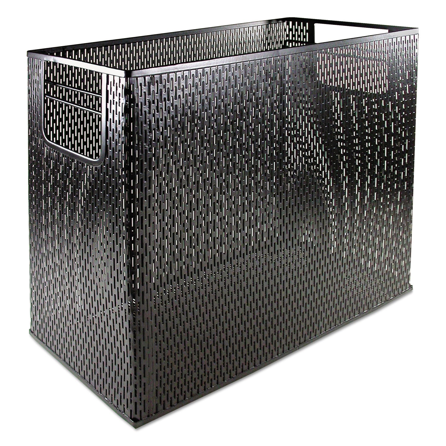 Artistic Urban Collection Punched Metal Desktop File, 1 Section, Letter to Legal Size Files, 13" x 5.75" x 10.75", Black