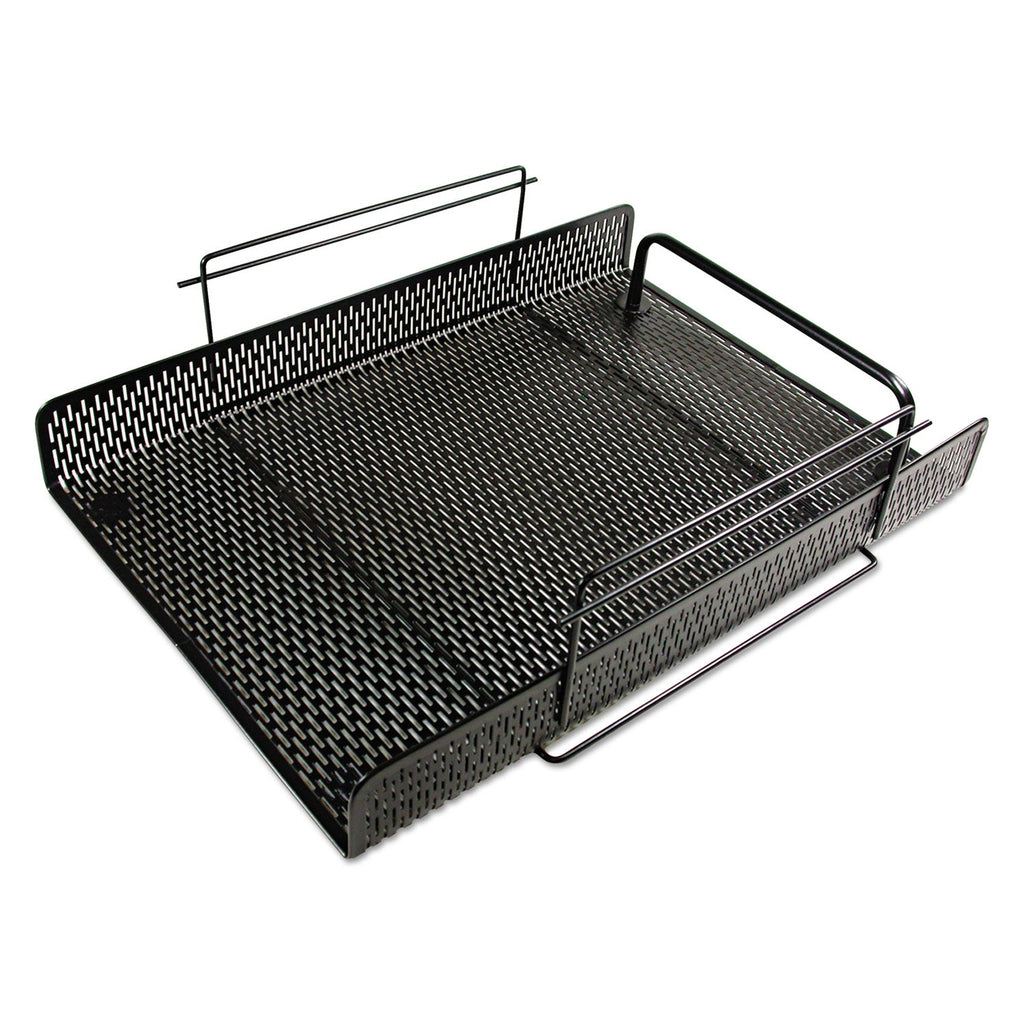 Artistic Urban Collection Punched Metal Letter Tray, 1 Section, Letter Size Files, 10" x 13.75" x 3.5", Black
