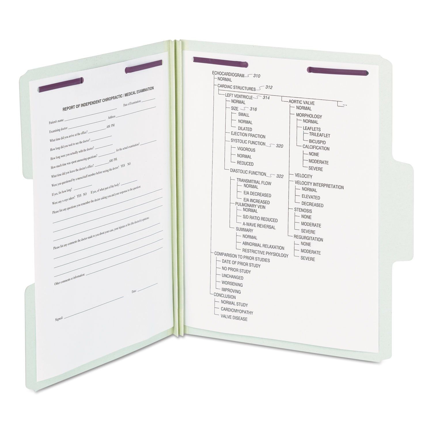 Smead SuperTab Pressboard Fastener Folders with SafeSHIELD Coated Fasteners, 2 Fasteners, Letter Size, Gray-Green Exterior, 25/Box