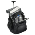 Samsonite Rolling Backpack, Fits Devices Up to 15.6", Polyester, 14 x 8 x 21, Black/Charcoal