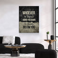 Whoever Is Trying To Bring You Down Is Already Below You Canvas Wall Art, Motivational Wall Decor