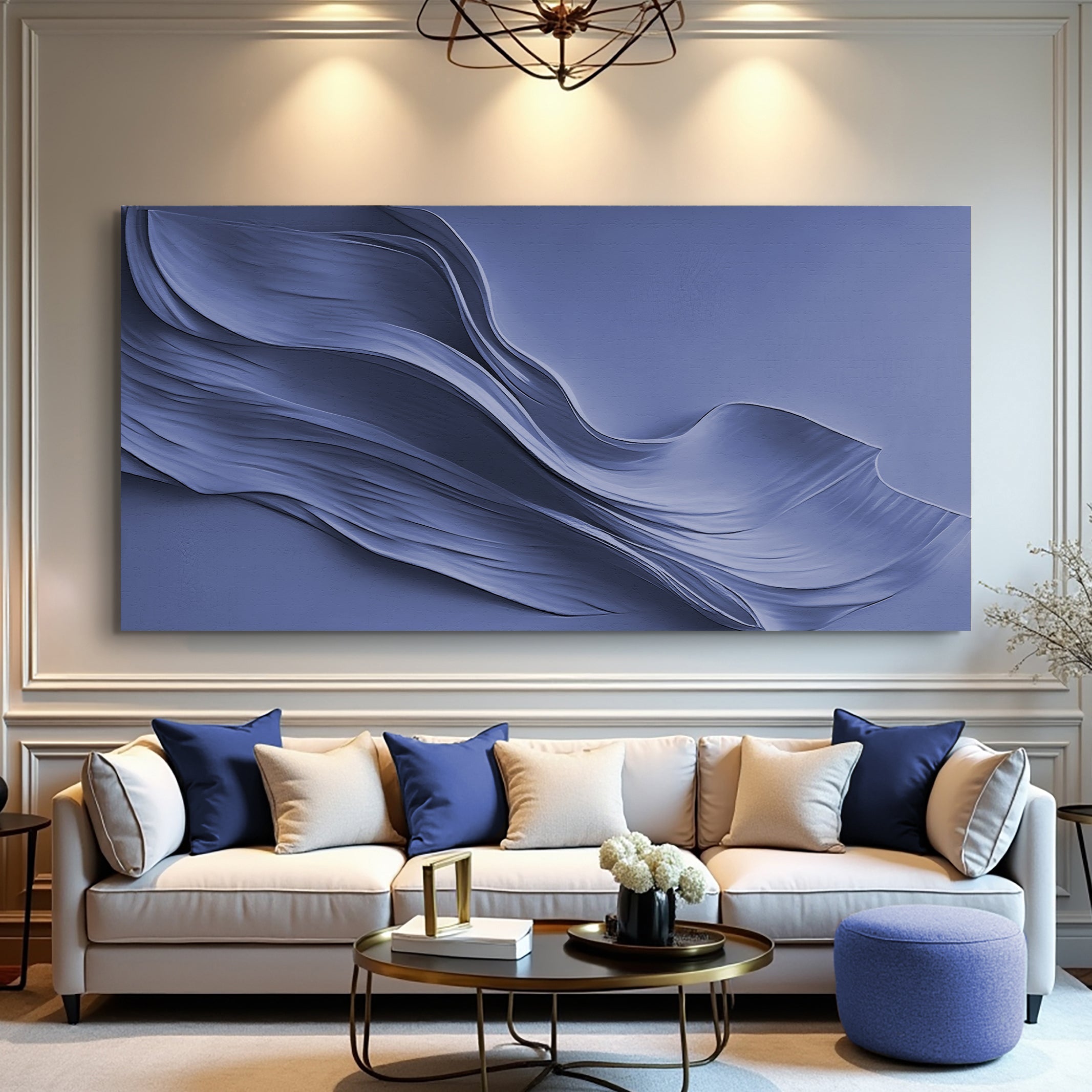 Midnight Navy Minimalist Wall Art