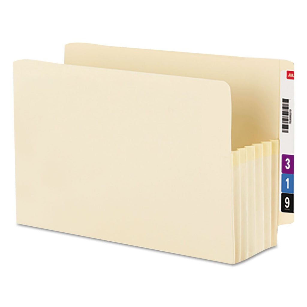 Smead Manila End Tab TUFF Pockets, 5.25" Expansion, Letter Size, Manila, 10/Box
