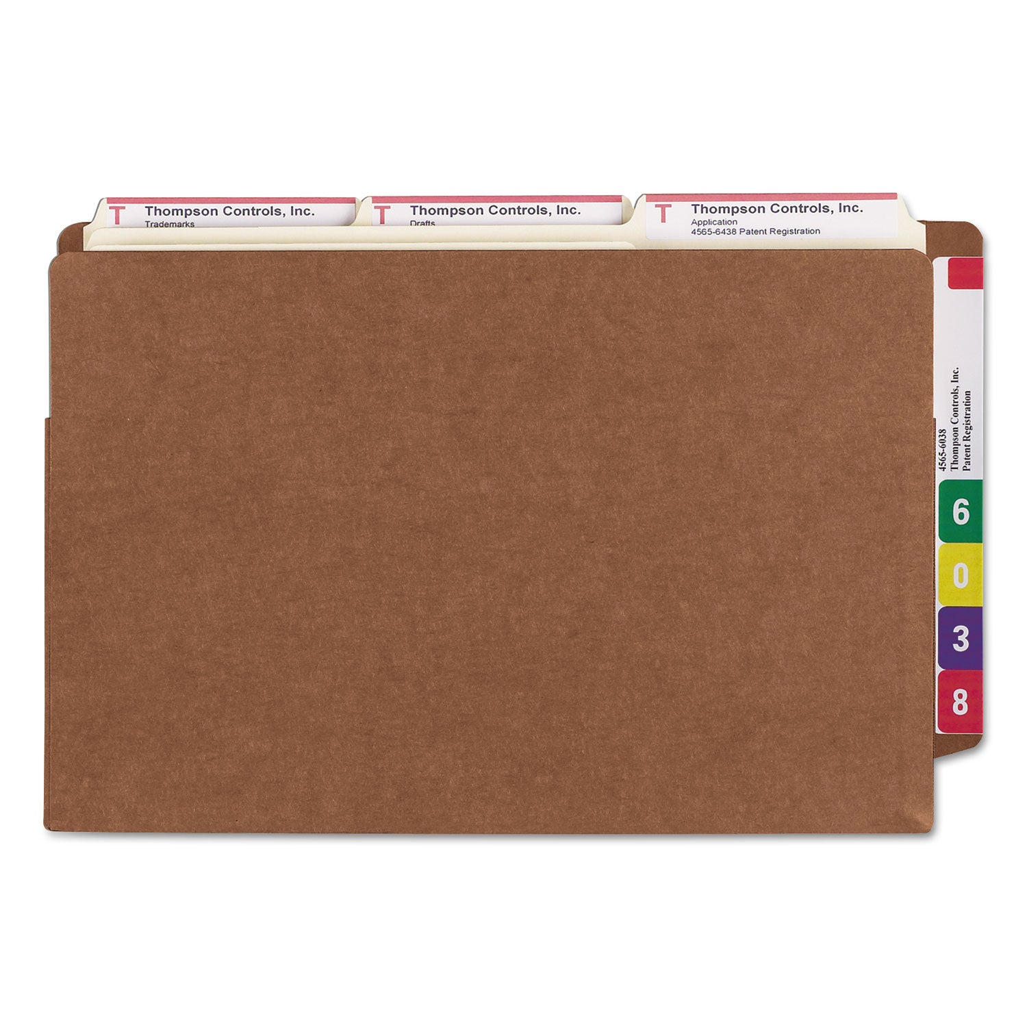 Smead Heavy-Duty Redrope End Tab TUFF Pockets, 7" Expansion, Legal Size, Redrope, 5/Box