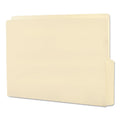 Smead Heavyweight Manila End Tab Folders, 9" High Front, 1/2-Cut Tabs: Bottom, Letter Size, 0.75" Expansion, Manila, 100/Box