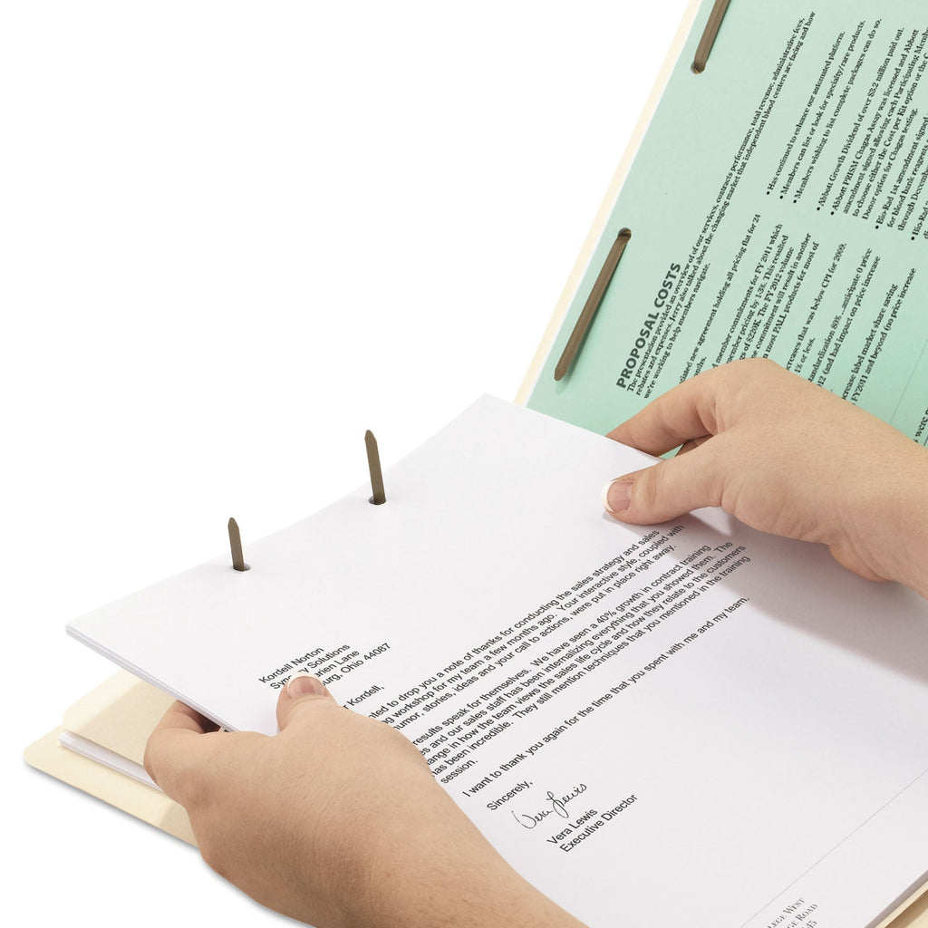 Smead Manila End Tab Classification Folders, 1 Divider, Letter Size, Manila, 10/Box
