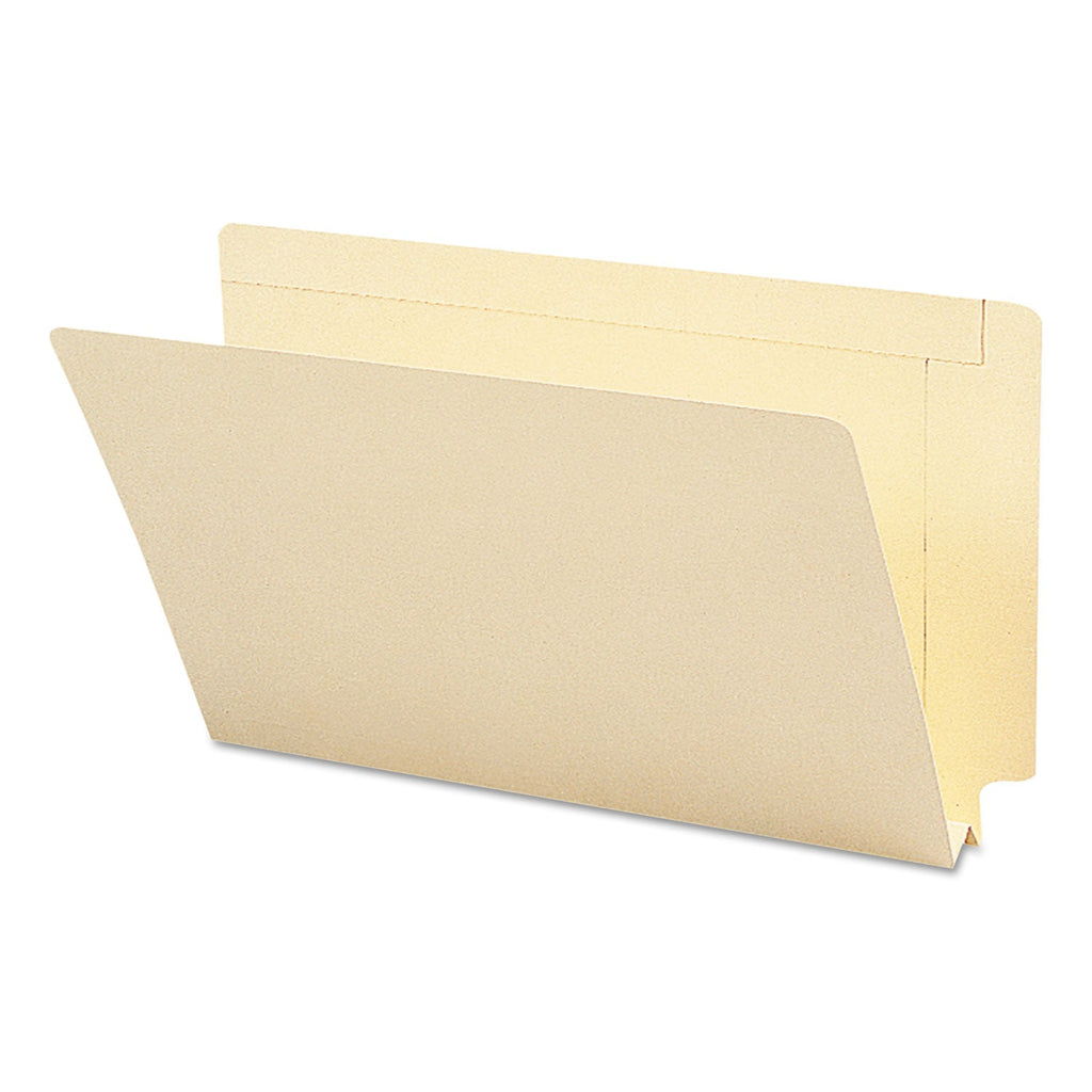 Smead Heavyweight Manila End Tab Expansion Folders, Straight Tabs, Legal Size, 1.5" Expansion, Manila, 50/Box