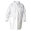 KleenGuard A20 Breathable Particle Protection Lab Coats, Snap Closure/Open Wrists/Pockets, X-Large, White, 25/Carton