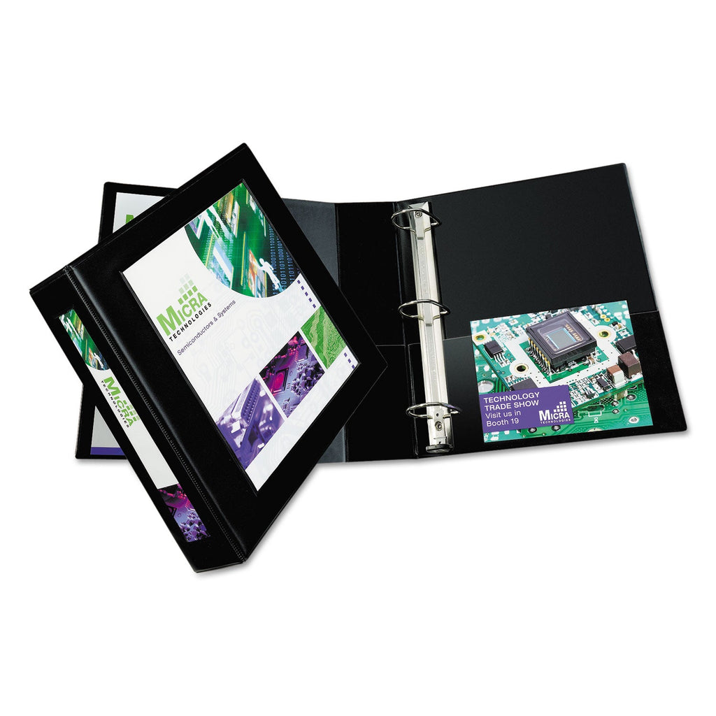 Avery Framed View Heavy-Duty Binders, 3 Rings, 2" Capacity, 11 x 8.5, Black