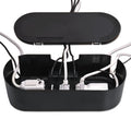 D-Line Large Cable Tidy Units, 16.5" x 6.5" x 5.25", Black