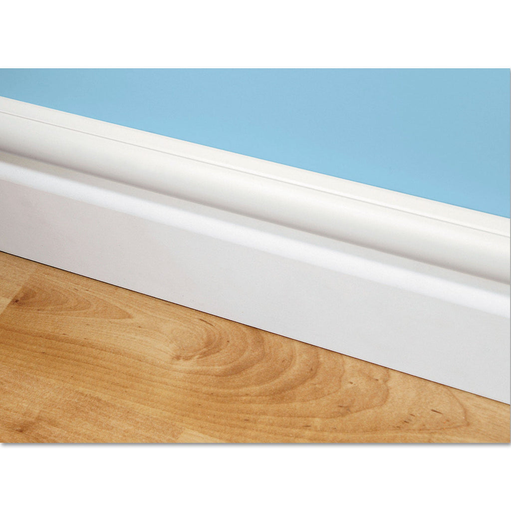 D-Line Decorative Mini Cord Cover, 60" x 1.25" x 0.5" Covers, White