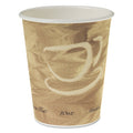 Dart Single Sided Poly Paper Hot Cups, 10 oz, Mistique Design, 50/Bag, 20 Bags/Carton