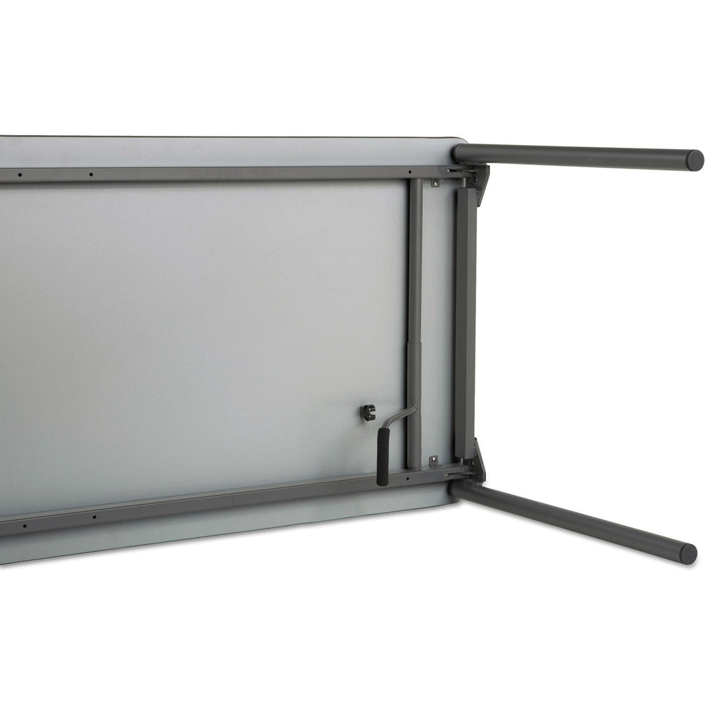 Iceberg Maxx Legroom Wood Folding Table, Rectangular Top, 72w x 30d x 29.5h, Gray/Charcoal