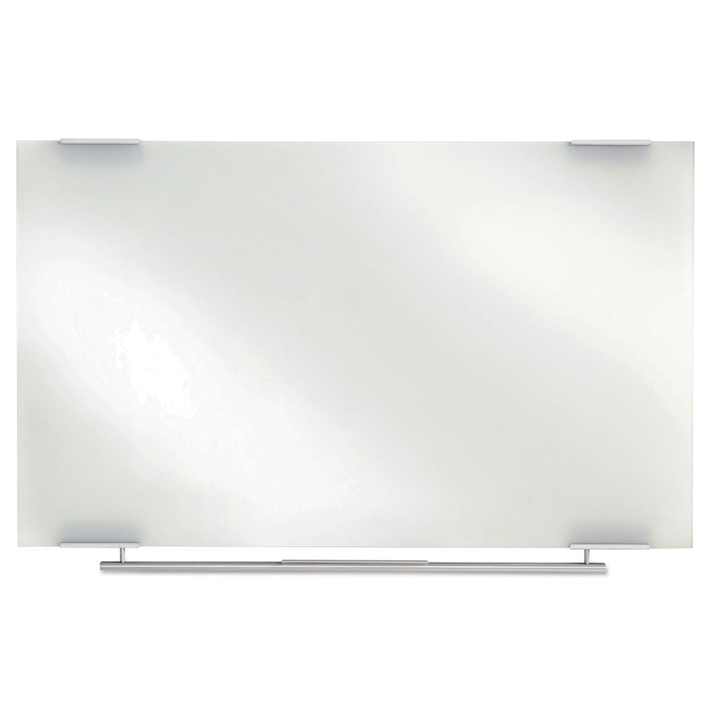 Iceberg Clarity Glass Dry Erase Board with Aluminum Trim, Frameless, 72 x 36