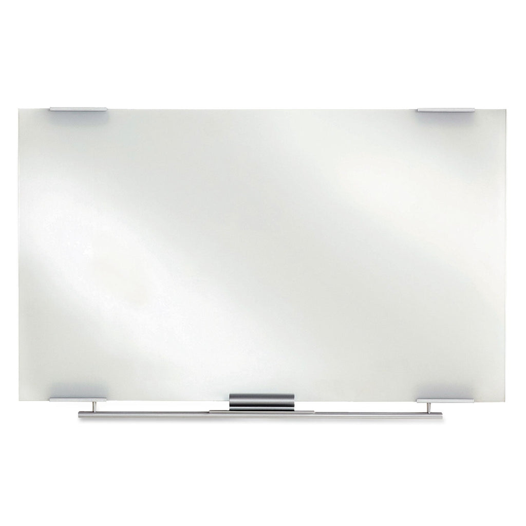 Iceberg Clarity Glass Dry Erase Board with Aluminum Trim, Frameless, 48 x 36