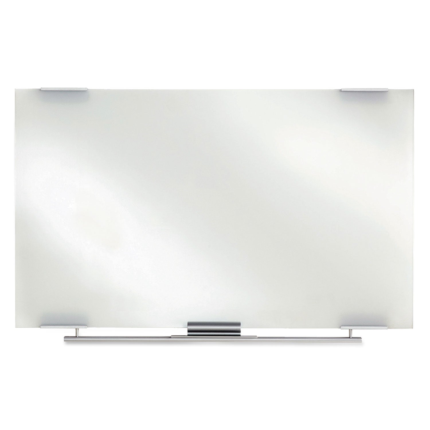 Iceberg Clarity Glass Dry Erase Board with Aluminum Trim, Frameless, 48 x 36