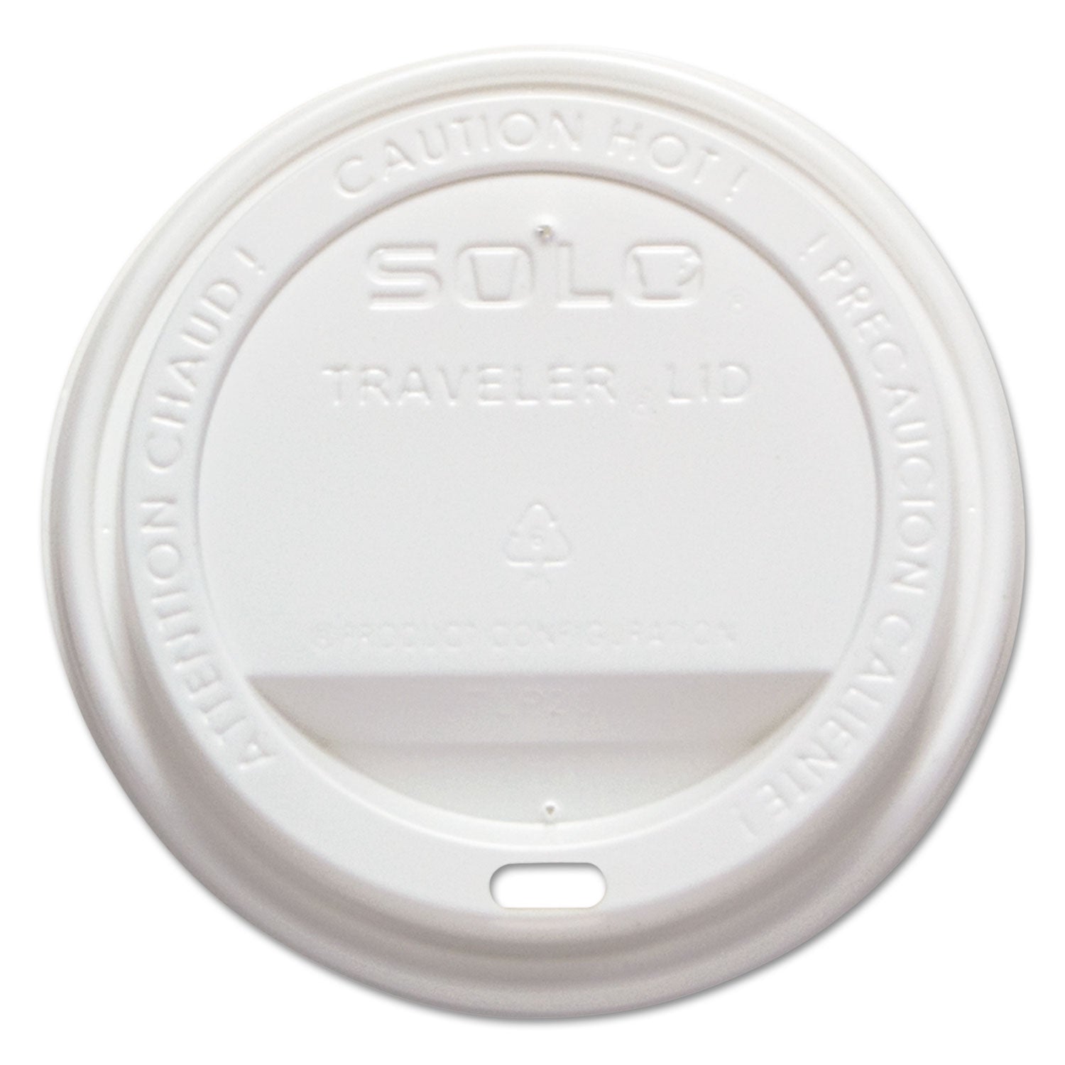 Dart Traveler Cappuccino Style Dome Lid, Polystyrene, Fits 10 oz to 24 oz Hot Cups, White, 100/Pack, 10 Packs/Carton