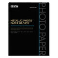 Epson Professional Media Metallic Gloss Photo Paper, 10.5 mil, 8.5 x 11, White, 25/Pack
