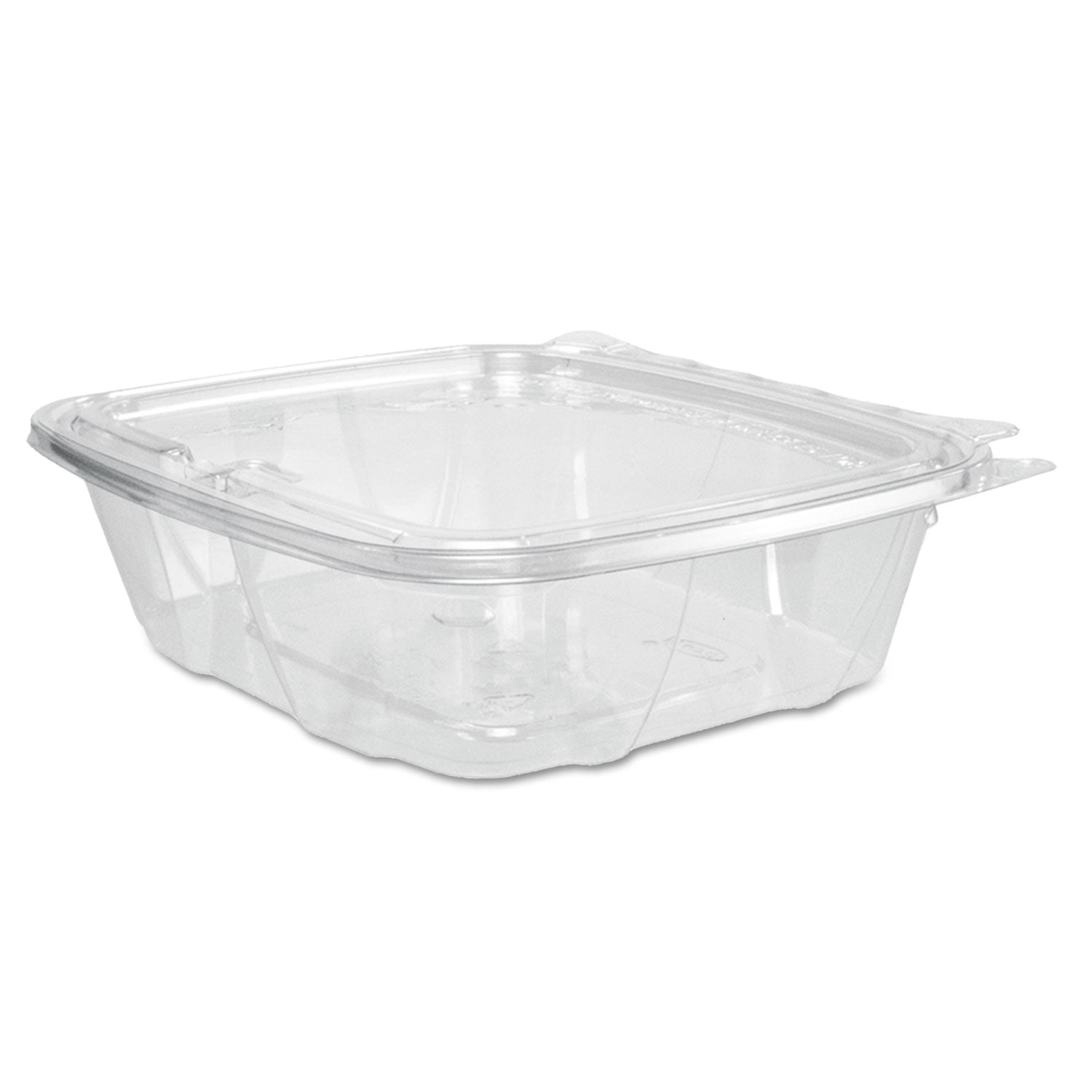Dart ClearPac SafeSeal Tamper-Resistant/Evident Containers, Flat Lid, 24 oz, 6.4 x 1.9 x 7.1, Clear, Plastic, 100/Bag, 2 Bags/CT