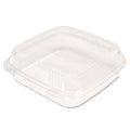 Pactiv Evergreen ClearView SmartLock Hinged Lid Container, 9.22 x 8.88 x 2.91, Clear, Plastic, 200/Carton