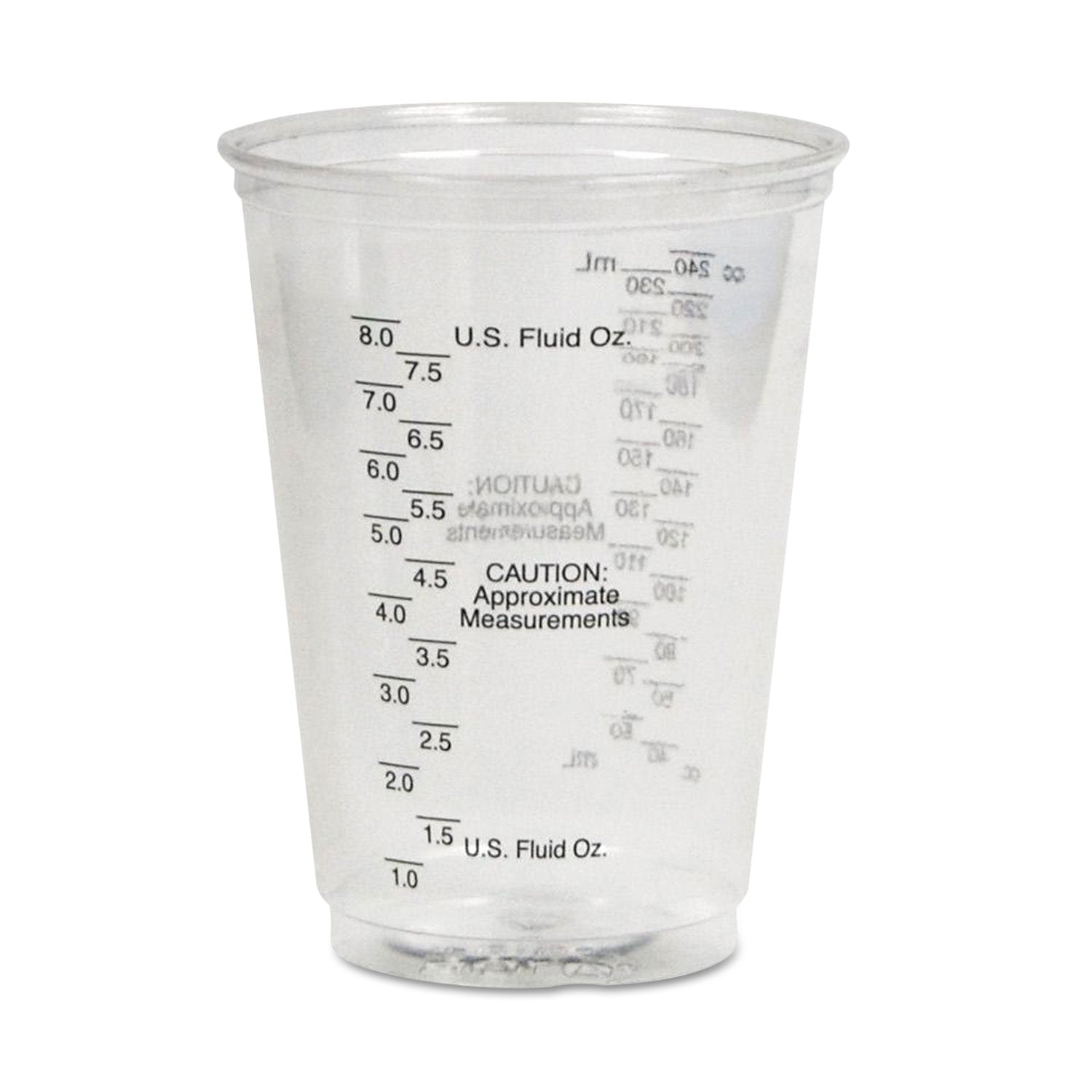 Dart Plastic Medical and Dental Cups, 10 oz, Clear, Graduated, 50/Bag, 20 Bags/Carton
