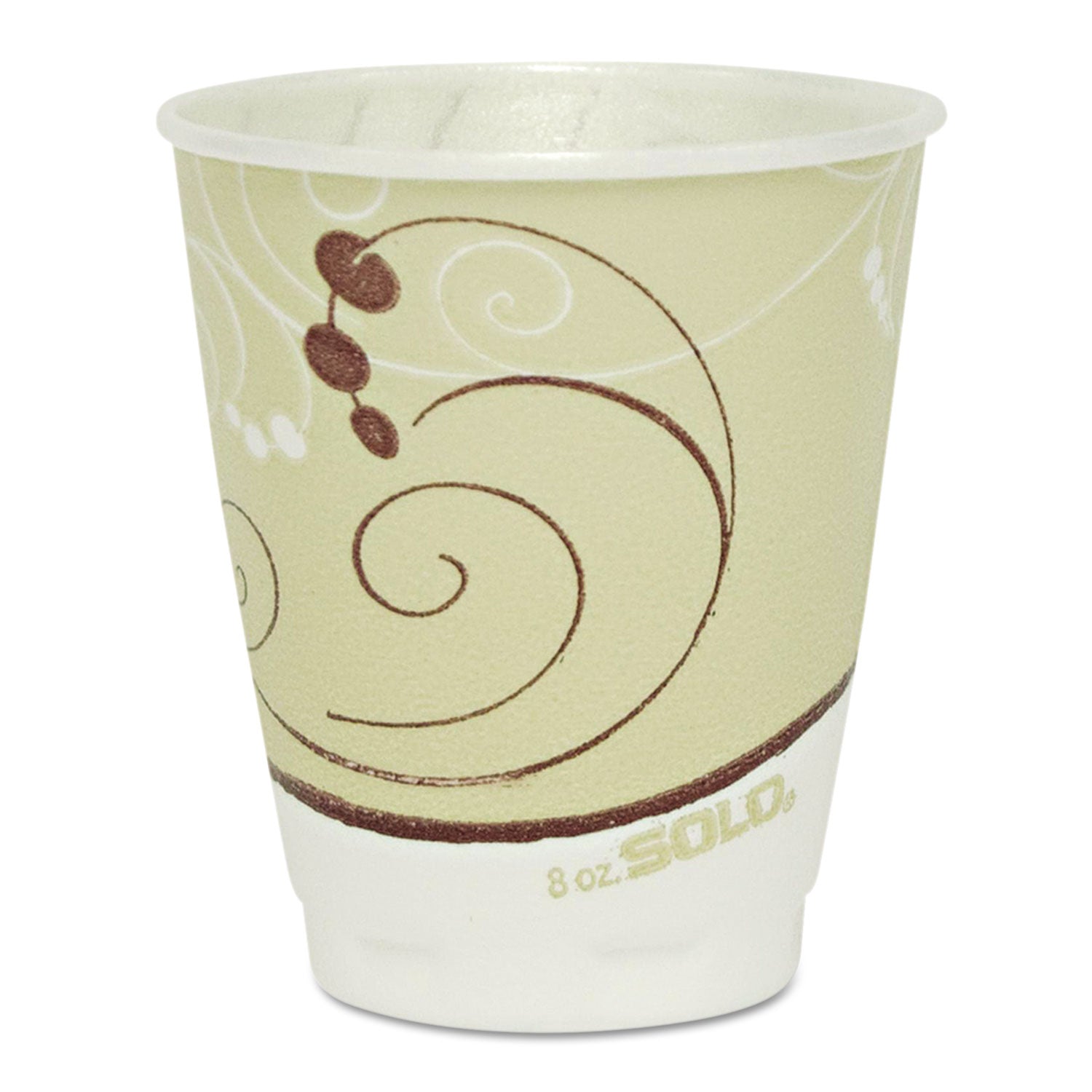 Dart Trophy Plus Dual Temperature Insulated Cups in Symphony Design, 8 oz, Beige, 1,000/Carton