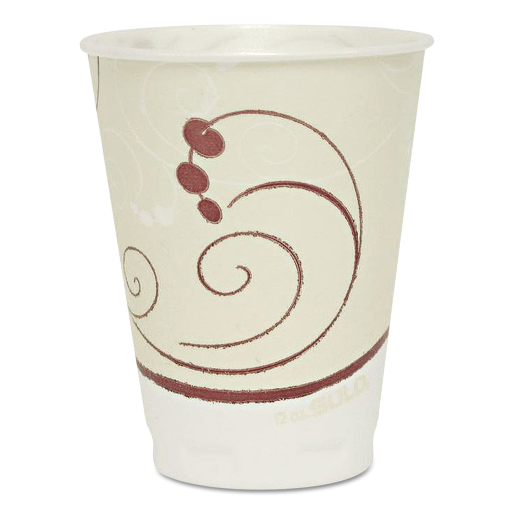 Dart Trophy Plus Dual Temp Symphony Perfect Pak Hot/Cold Drink Cups, 12 oz, Tan, 300/Carton