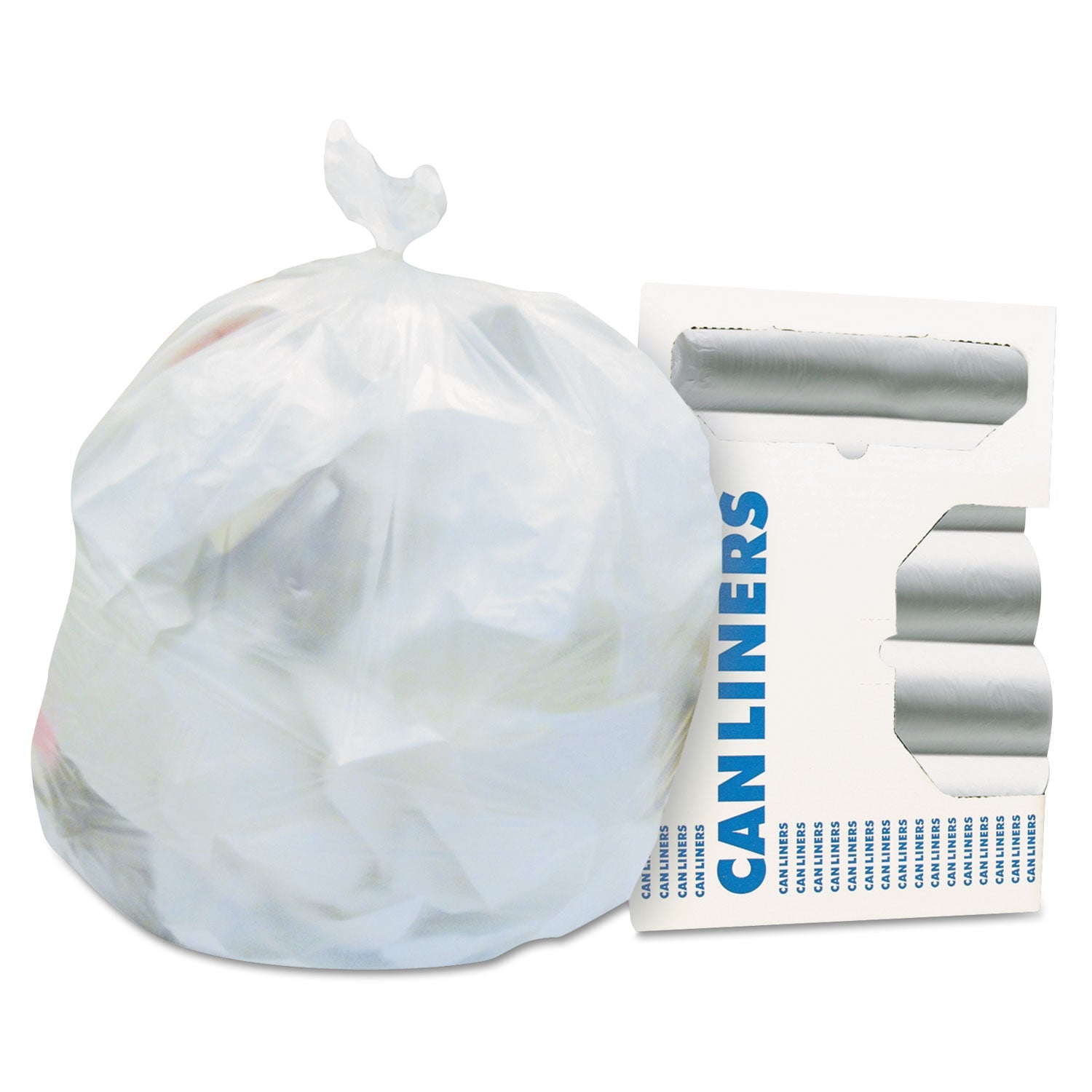 Heritage High-Density Waste Can Liners, 33 gal, 16 microns, 33" x 40", Natural, 250/Carton