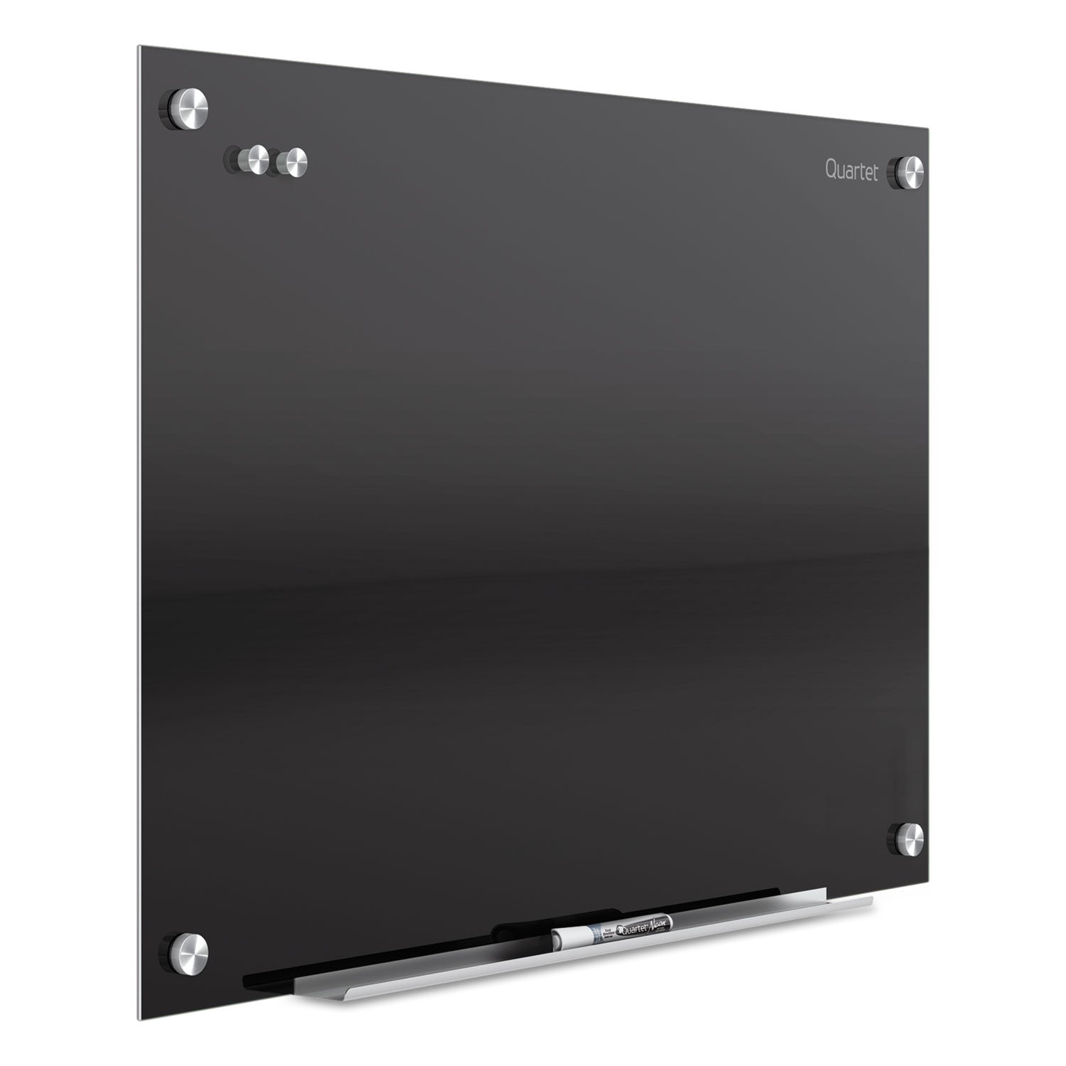 Quartet Infinity Black Glass Magnetic Marker Board, 48 x 36