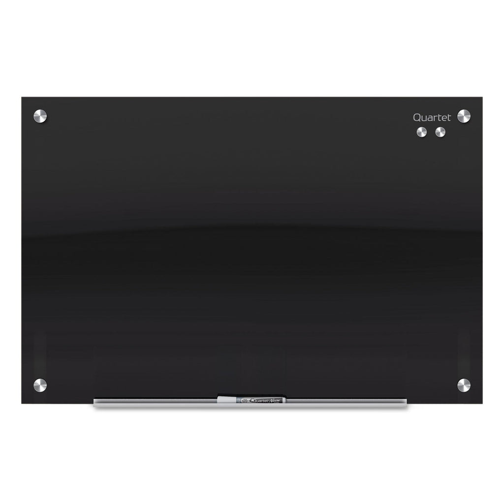 Quartet Infinity Black Glass Magnetic Marker Board, 48 x 36