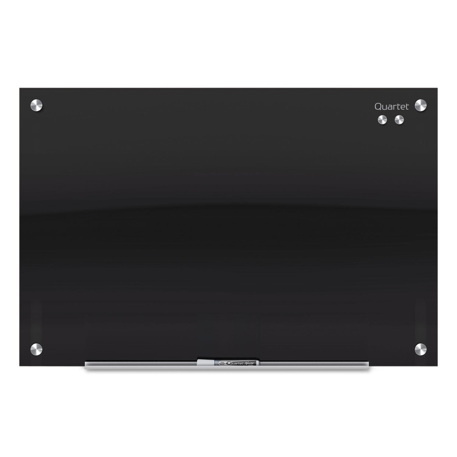 Quartet Infinity Black Glass Magnetic Marker Board, 48 x 36