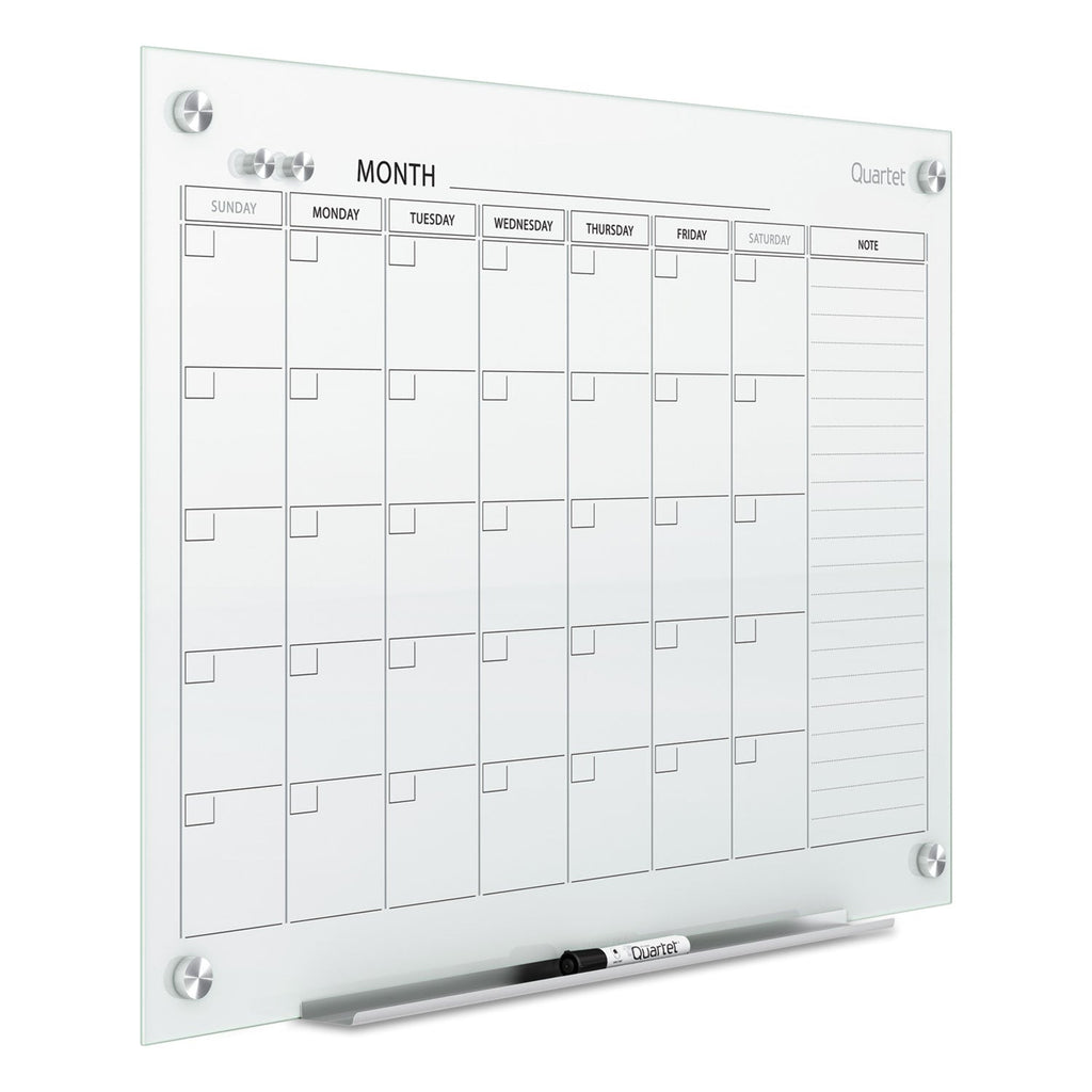 Quartet Infinity Magnetic Glass Calendar Board, 36 x 24